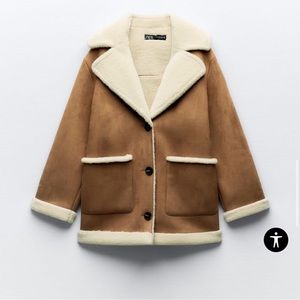 Zara shearling double face jacket